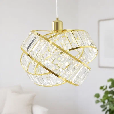 The Range Voltico Crystal Effect 3-Tier Easy-Fit Pendant Lampshade - Gold