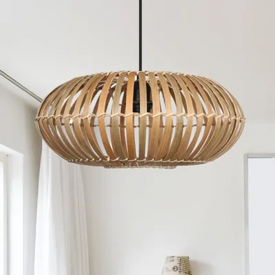 The Range Loren Easy Fit Pendant Shade - Natural Bamboo