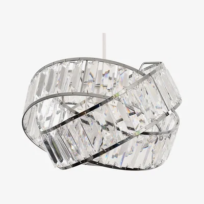 The Range Hudson Silver Ceiling Pendant Shade Clear - Silver