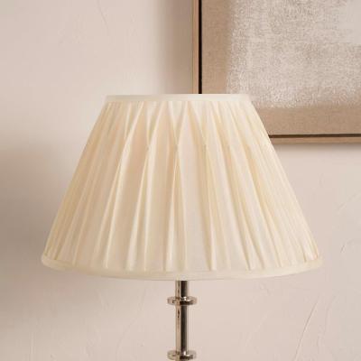 The Range 15cm Polysilk Pinch Pleat Table Lamp Shade - Cream