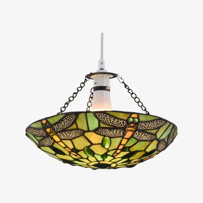 The Range Laurel Easy Fit Glass Pendant Shade - Tiffany Decorated Glass