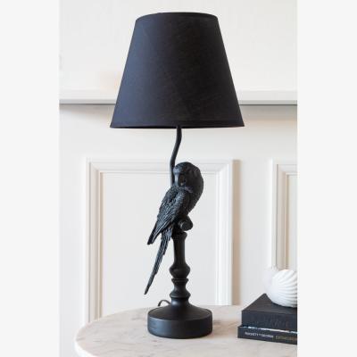 Rockett St George Black Parrot Table Lamp With Lamp Shade