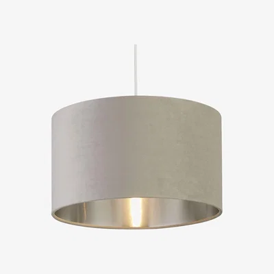 The Range Blossom Light Grey Velvet Shade - Grey