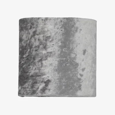 The Range Grey Crushed Velvet 15.5cm Table Lamp Shade - Grey Velvet