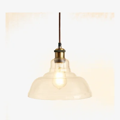 The Range CGC GISELLE Clear Glass Dome Diner Lampshade - Clear