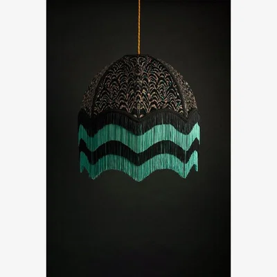 Rockett St George Josephine Velvet Lamp Shade - Extra Large - Gold Lining