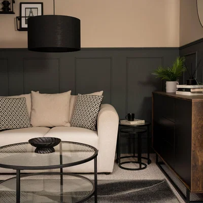 The Range Reni Fabric Large Drum Shade - Black