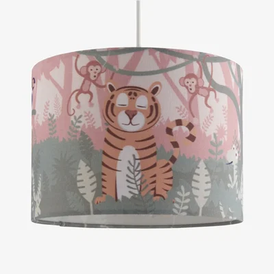 The Range Safari Easy Fit Fabric Pendant Shade - Multicoloured Safari Digital Print