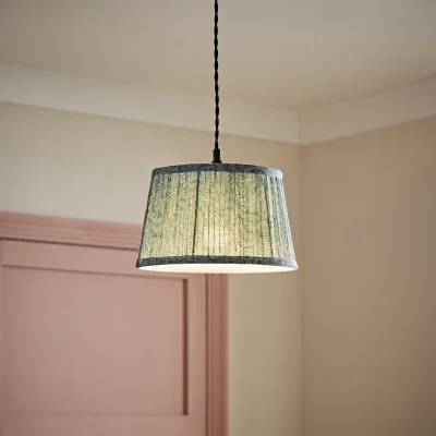 The Range Alba Small Tapered Leaf Pleated Ceiling Lamp Shade - Blue