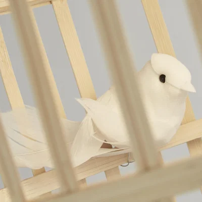 The Range Bamboo Rattan Shade with Bird - Neutral