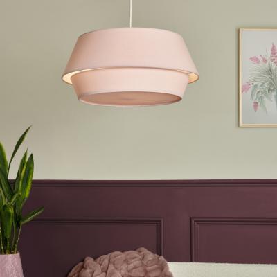 The Range Ellie Linen Drum Easy to Fit Shade - Pink
