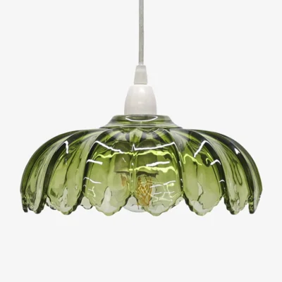 The Range Alice Easy Fit Glass Pendant Shade - Clear Green Glass