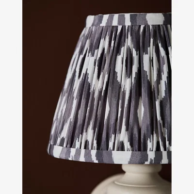 Rose & Grey Isla Ikat Print Shade in Pearl Grey Fabric - Extra Small
