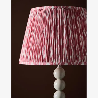 Rose & Grey Ida Ikat Print Shade in Coral Pink - Large