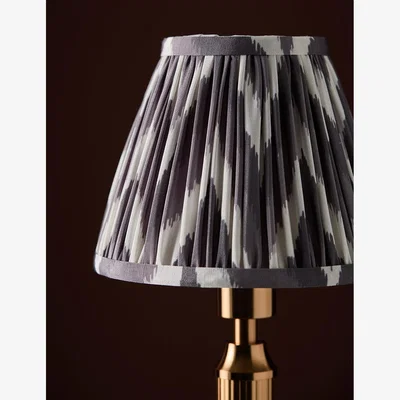 Rose & Grey Isla Zig Zag Print Shade in Pearl Grey Fabric - Extra Small
