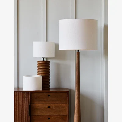 Rose & Grey Warm White Linen Lamp Shade - Three Sizes Available