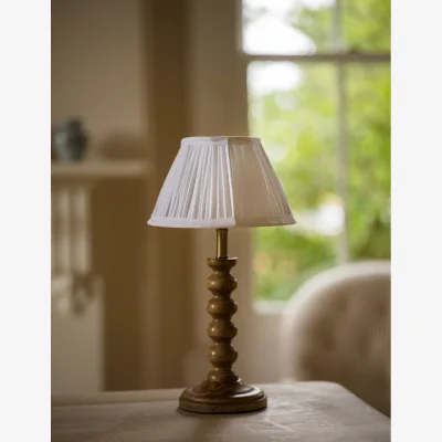 Rose & Grey Pleated White Shade