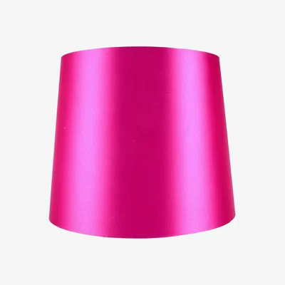 Teddy Beau Deco Home Cerise Faux Silk 15 Inch Drum Shade