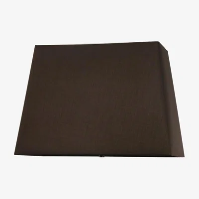 Teddy Beau Deco Home Premium Chocolate Faux Silk 17 Inch Rectangular Shade