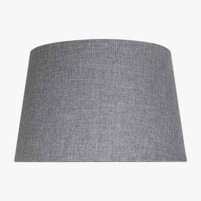 Teddy Beau Deco Home Grey Linen 17 Inch Empire Shade (Dual Fitting)
