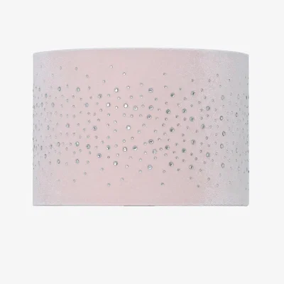 Teddy Beau Deco Home 9in Diamond Velvet Cylinder Shade Rose Pink (Dual Fitting)