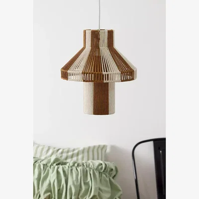 Urban Outfitters Striped String Lamp Shade - Cream ALL at Urban Outfitters