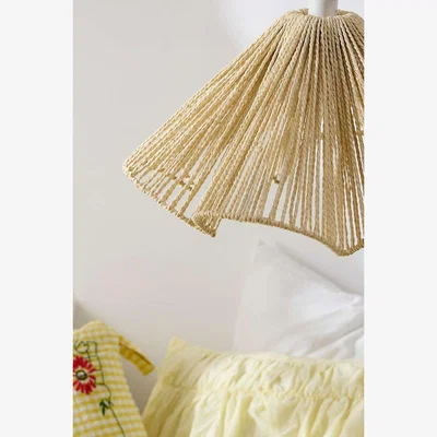 Urban Outfitters Scalloped Natural Lampshade - Neutral ALL at Urban Outfitters