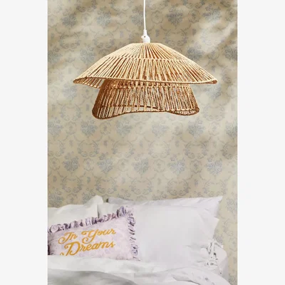 Urban Outfitters Wavy Bamboo Lamp Shade - Neutral ALL at Urban Outfitters
