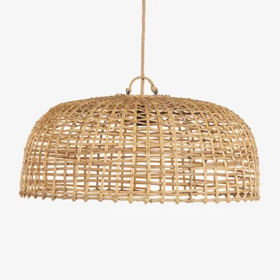 Westwing Hand-Woven Polyrattan Pendant Light Lampshade Cloche