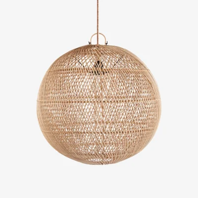 Westwing Hand-Woven Rattan Lampshade Bubble, in various sizes