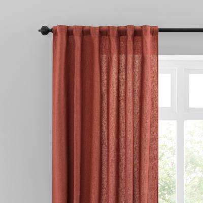 Dunelm Cartmel Linen Apricot Voile Red