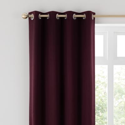 Dunelm Satin Merlot Eyelet Curtains Merlot
