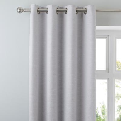 Dunelm Brighton Dove Grey Textured Eyelet Curtains Grey