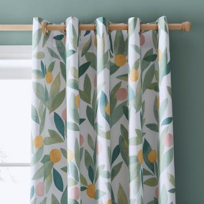 Dunelm Erwin Fruits Eyelet Curtains Green