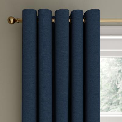 Dunelm Berlin Navy Blackout Eyelet Curtains Navy Blue