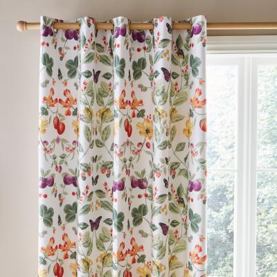 Dunelm Autumn Botanical Sage Green Blackout Eyelet Curtains Green