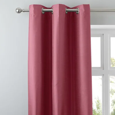 Dunelm Nova Fuchsia Blackout Eyelet Curtains Pink