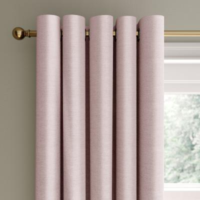 Dunelm Mendoza Velour Rose Blackout Eyelet Curtains Rose (Pink)