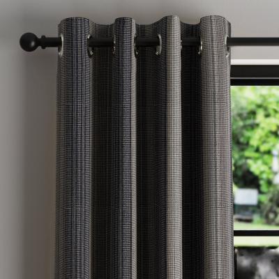 Dunelm Cosy Stripe Navy Thermal Eyelet Curtains Navy