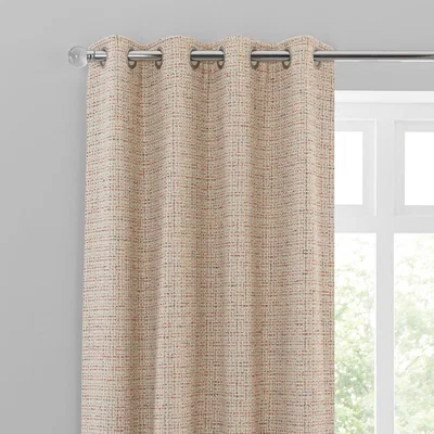 Dunelm Copenhagen Red Eyelet Curtains Red, Yellow and White