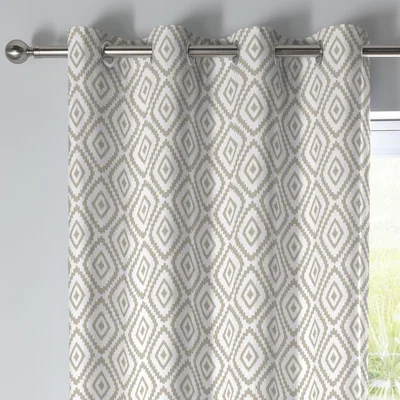 Dunelm Fusion Navaho Natural Eyelet Curtains Natural