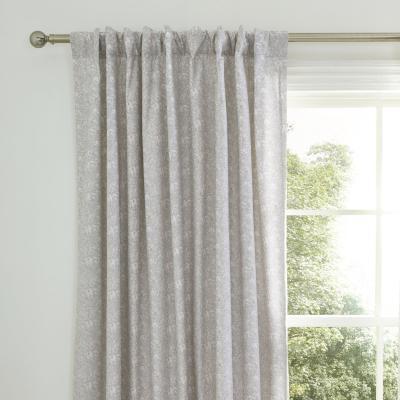 Dunelm Jessa Pink Blackout Tab Top Curtains Pink, Grey and White