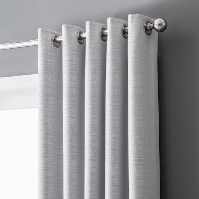 Dunelm Tegan Silver Blackout Eyelet Curtains Silver