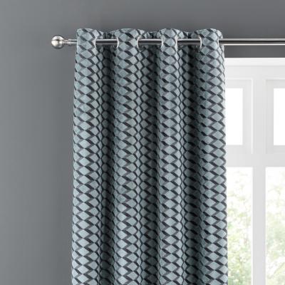 Dunelm Arbour Teal Eyelet Curtains Teal (Blue)