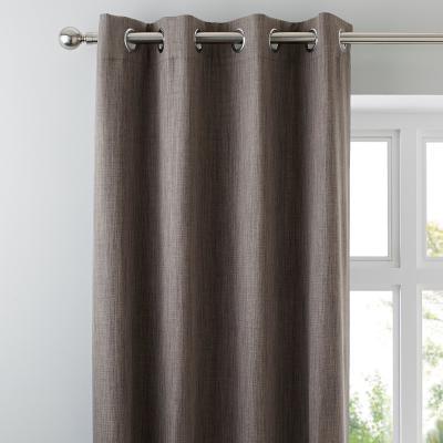Dunelm Solar Stone Blackout Eyelet Curtains Grey