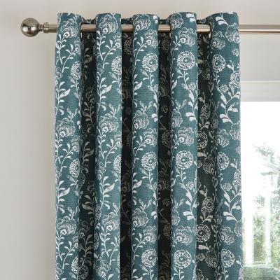 Dunelm Maeva Blue Eyelet Curtains Blue