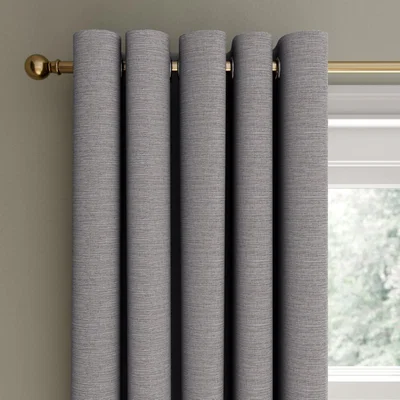 Dunelm Bamboo Mix Monochrome Eyelet Curtains Bamboo Mix Monochrome