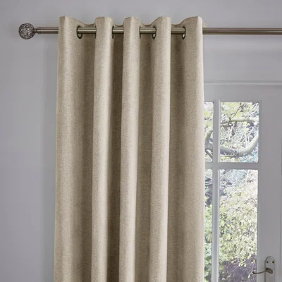 Dunelm Wynter Natural Eyelet Curtains Natural