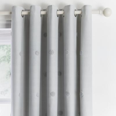 Dunelm Appletree Boutique Zara Silver Eyelet Curtains Silver