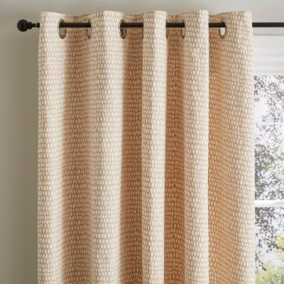 Dunelm Cobble Stripe Eyelet Curtains Brown